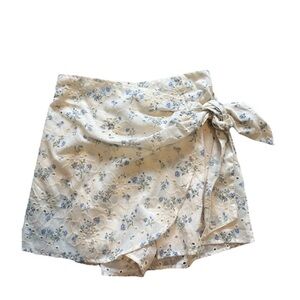 Petal & Pup Cream Floral Wrap Skorts